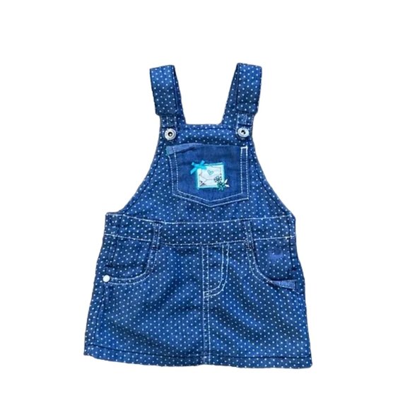 Trois Moutons Lightweight Polka Dot Cotton Jumper Dress 6 Months - Picture 11 of 11